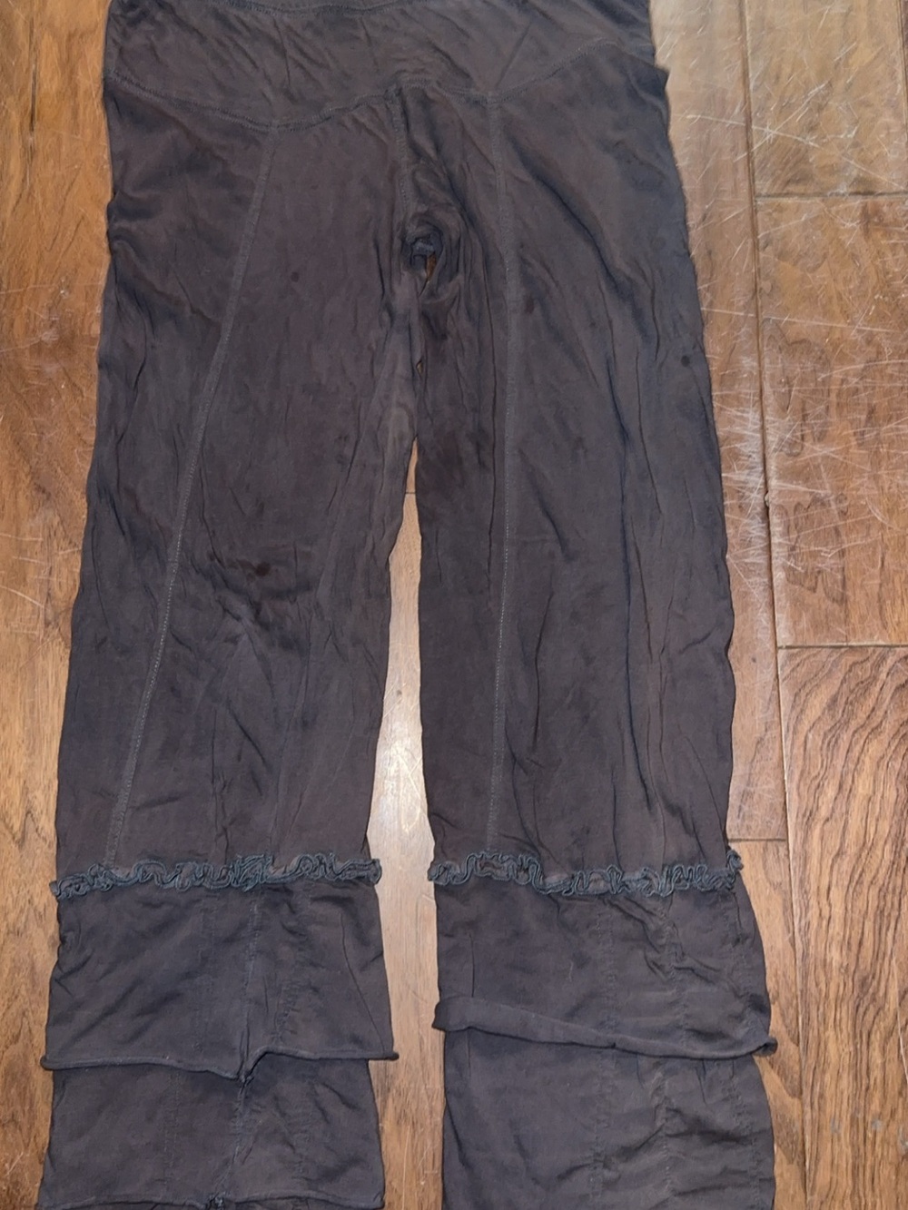 Women’s brown Layered Flare Jeans by avatar boho hippie lg